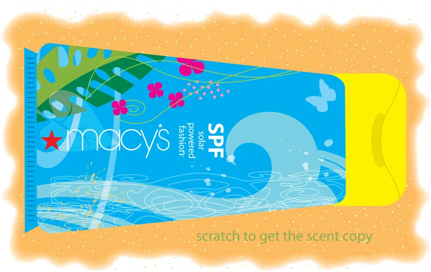 Scratch and Sniff gift card. Smells like the ocean!