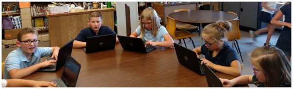 Students benefiting from “Laptops for Literacy”