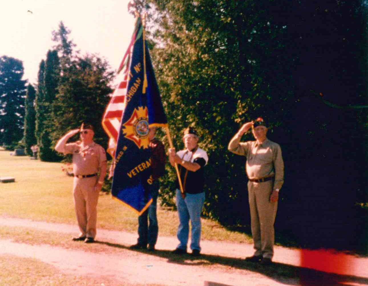 VFW members with flags