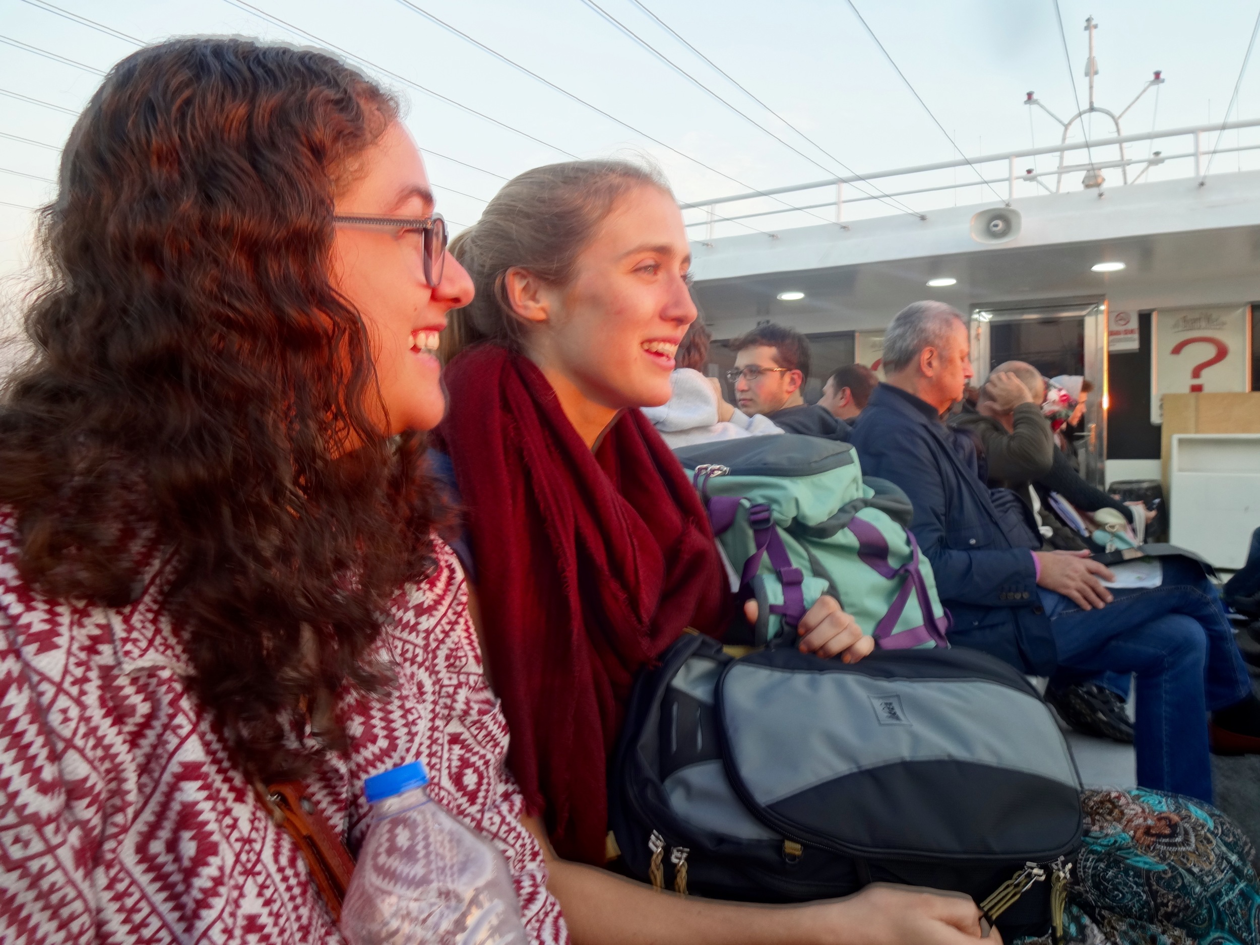 my beautiful friends on a ferry in istanbul, turkey - m.quigley