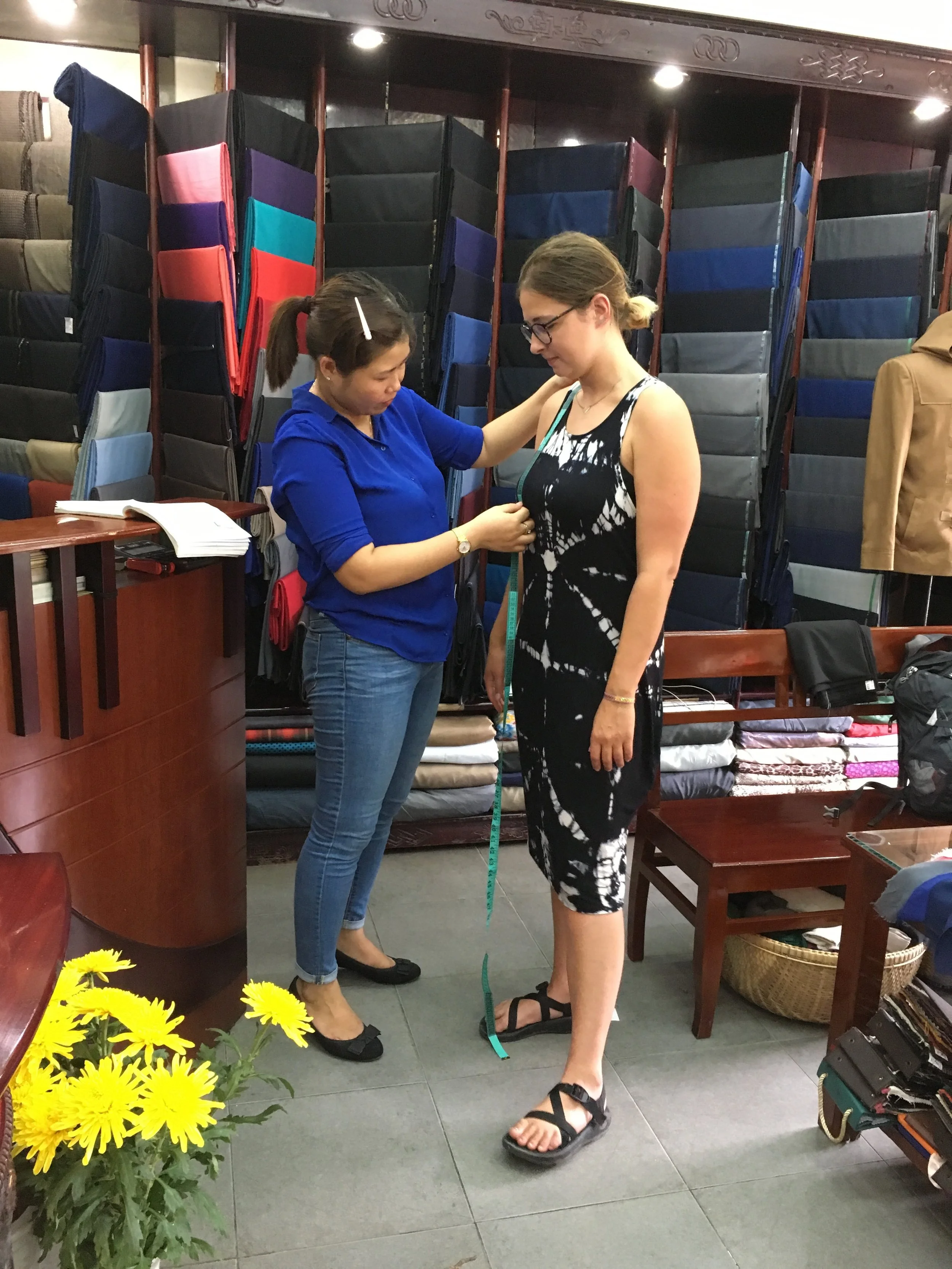 getting measured for my dress in hoi an, vietnam - m.quigley