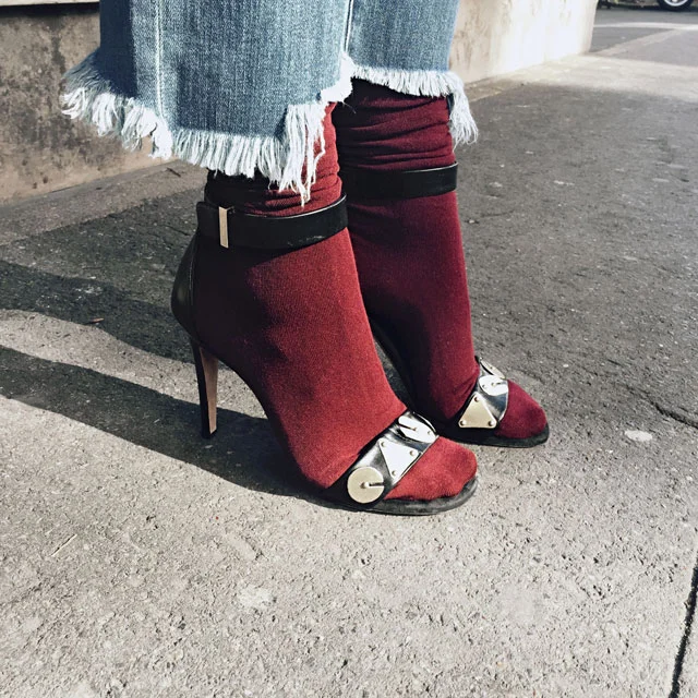 talon avec chaussette