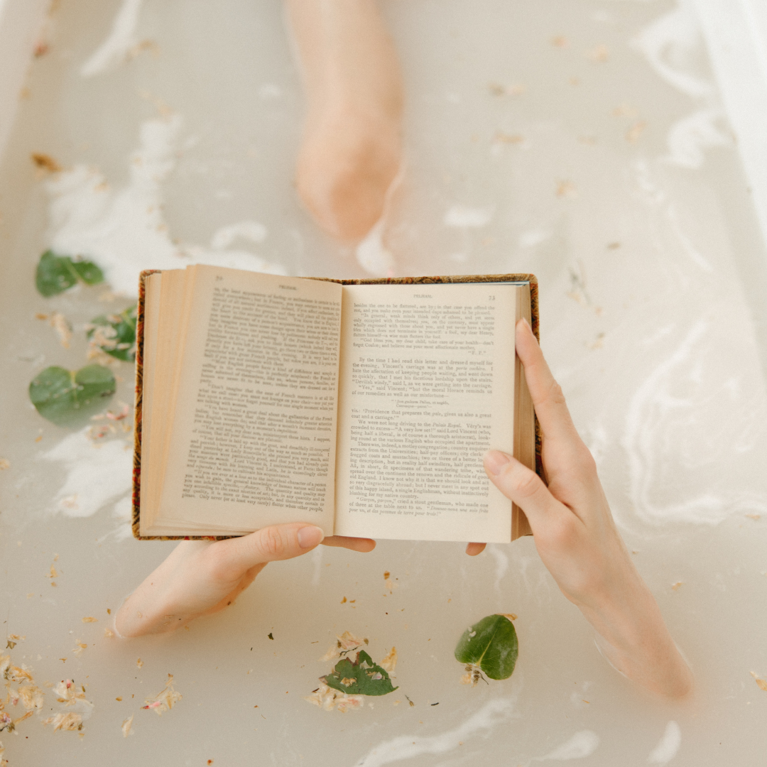 A relaxing bath and a good book...