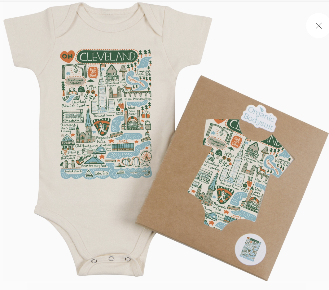 Cleveland map art for your little one...