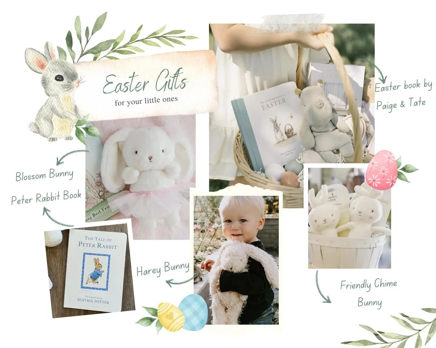 Easter is this Sunday, and we have the most adorable bunnies and storybooks to delight your little one&rsquo;s Easter basket. Choose from cuddly plush friends, soft loveys, gentle teethers, and charming, sweet books to make their holiday extra specia