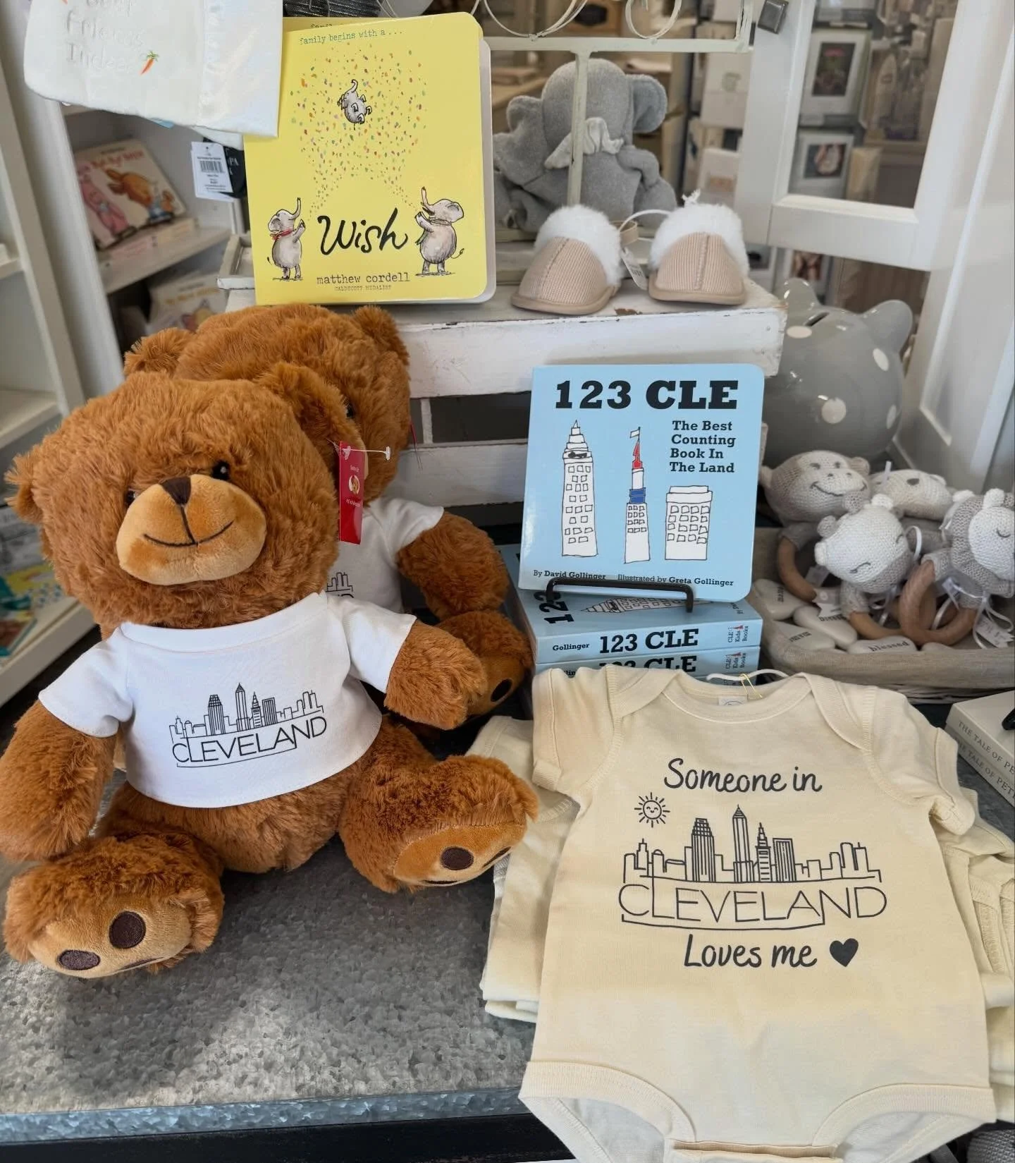 Let your baby show Cleveland love with this adorable plush teddy bear, crafted from super soft fur that&rsquo;s perfect for cuddling. Soft embroidered eyes and nose make it a safe, snuggly choice for little ones, and when paired with our Someone in C