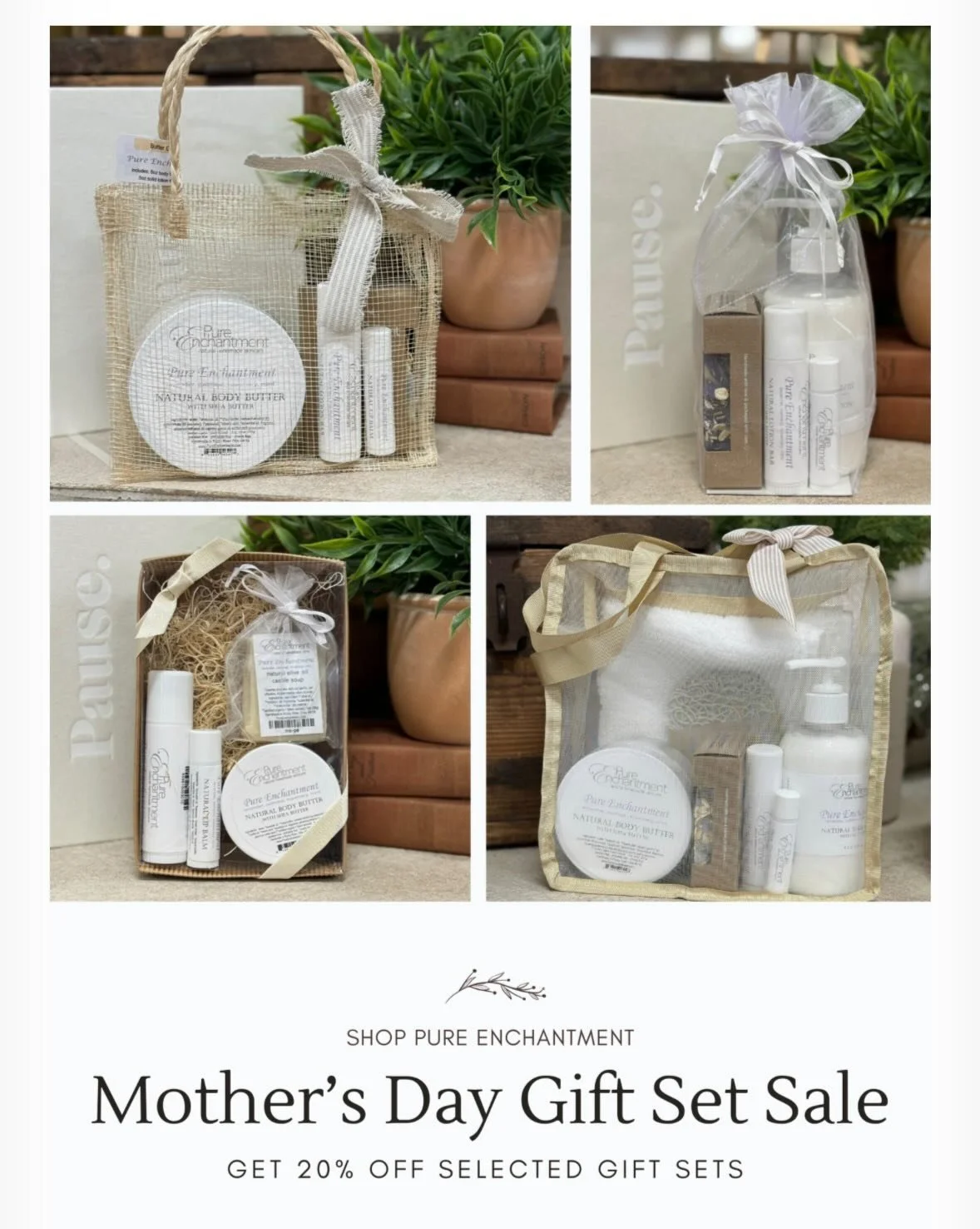 Our Mother&rsquo;s Day gift set sale starts today!! Give a thoughtful gift of pampering to the special women in your life with our best loved Pure Enchantment core care collection gift sets! These delightful sets are designed for every budget and are