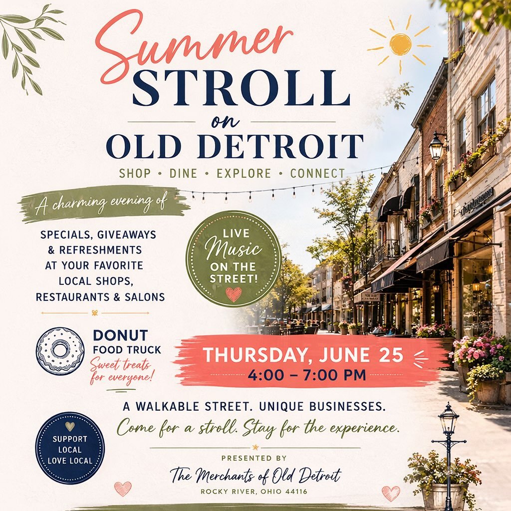 Celebrate the start of summer with a lively evening on our charming Old Detroit Street! Take a leisurely stroll and explore local shops, restaurants, and salons offering specials, giveaways, and tasty refreshments.

We&rsquo;re excited to feature @li