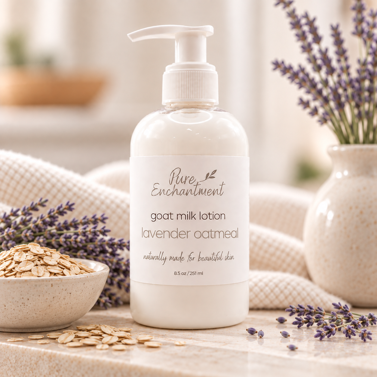 Lavender Oatmeal Body Lotion with Goat's Milk