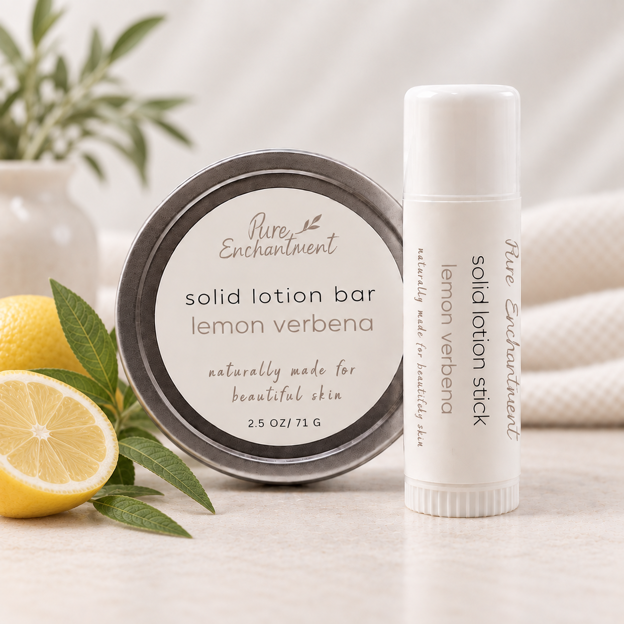 Lemon Verbena Solid Lotion Bar