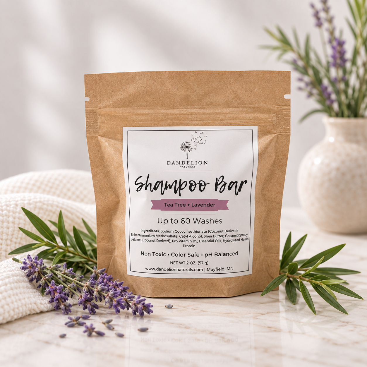 Dandelion Naturals Shampoo Bar Spa Still Life.png