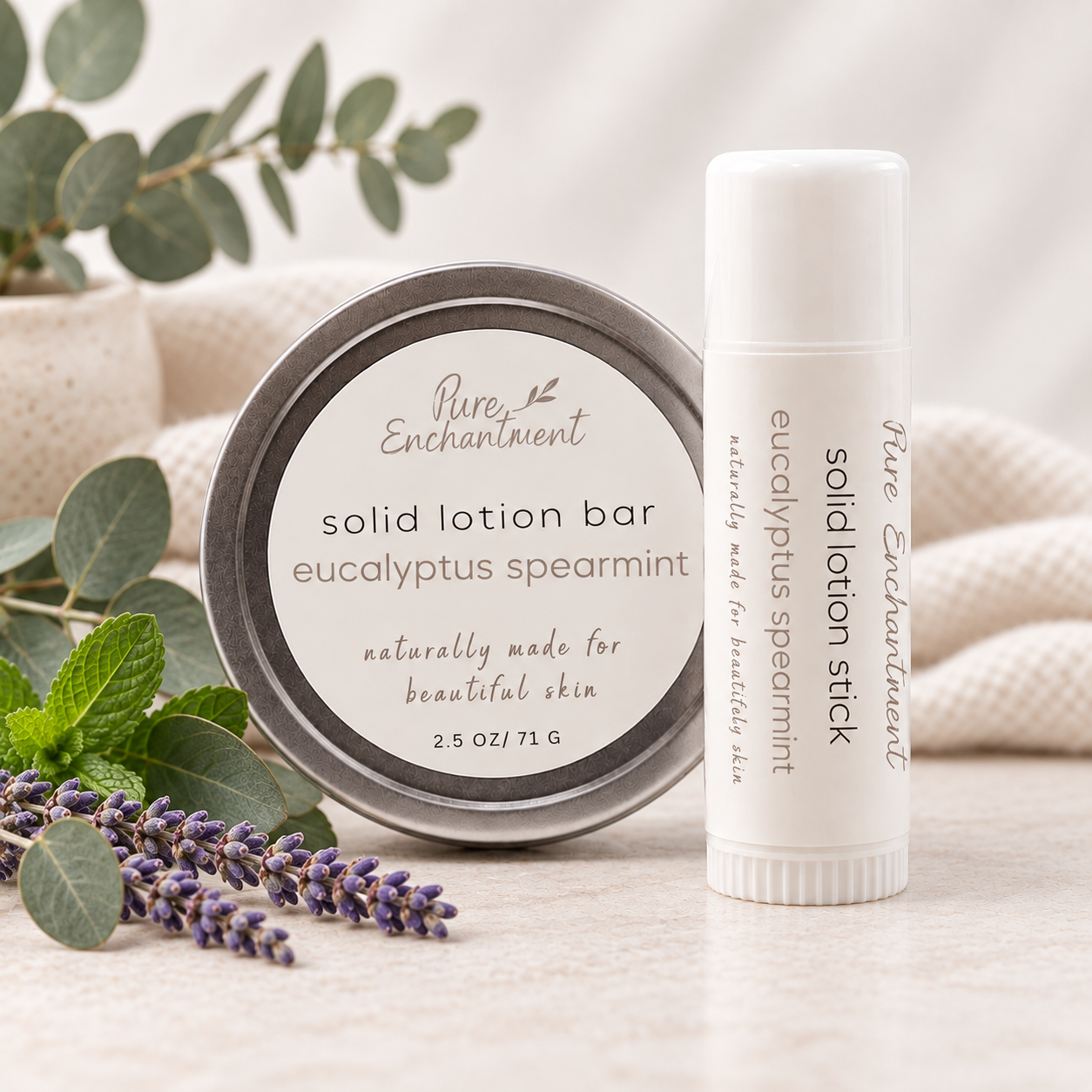 Eucalyptus Spearmint Solid Lotion Bar