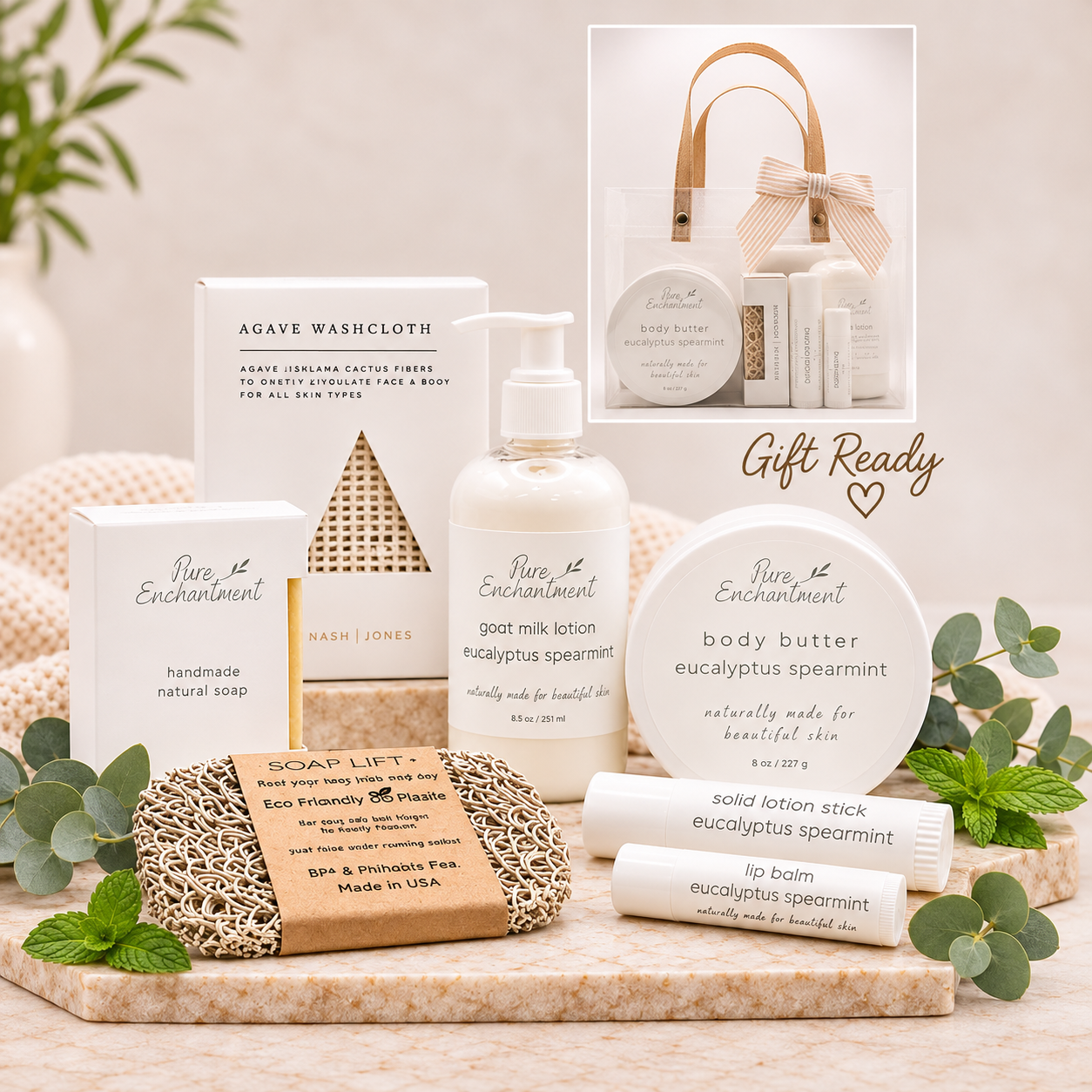Eucalyptus Spearmint Spa Essentials Tote