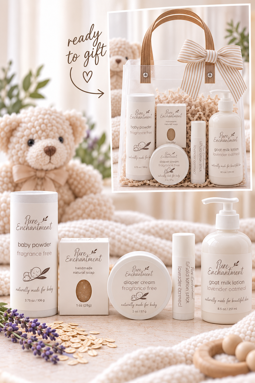 Lavender Oatmeal Baby Gift Set