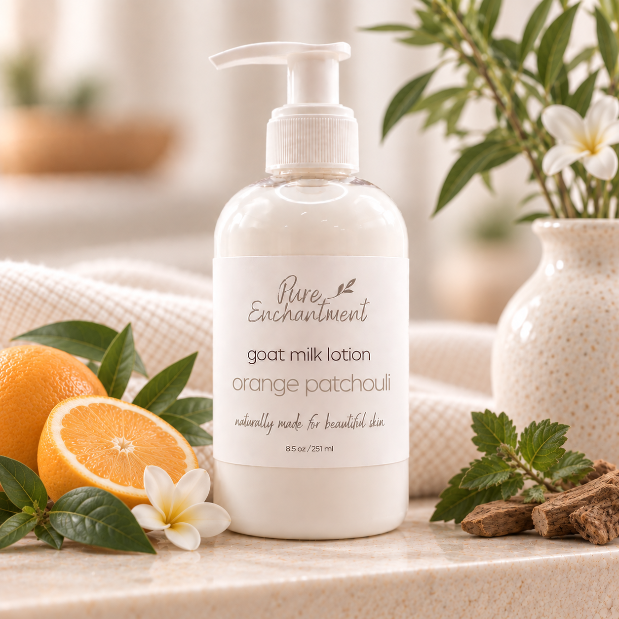 Orange Patchouli Body Lotion with Goat Milk
