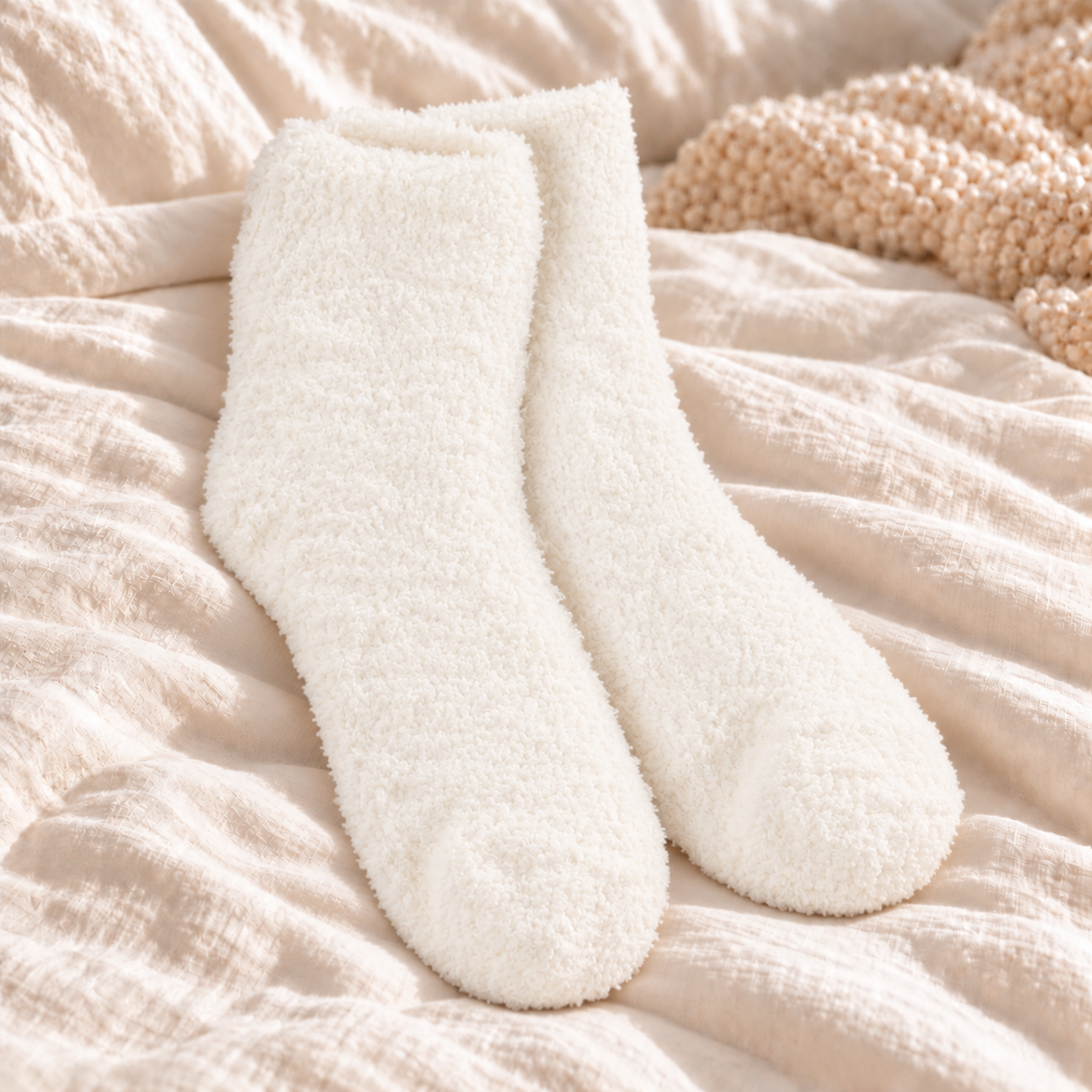 Cozy Spa Socks - White