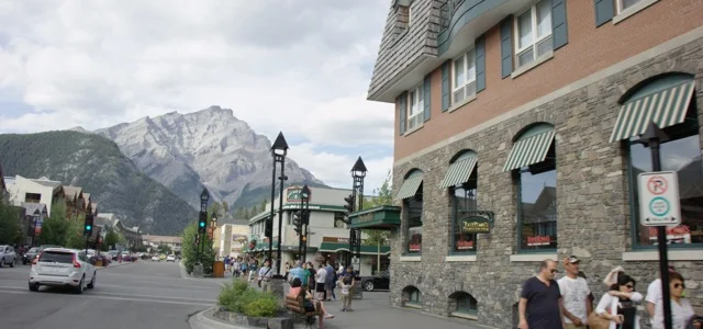 view from downtown Banff, Alberta, Canada