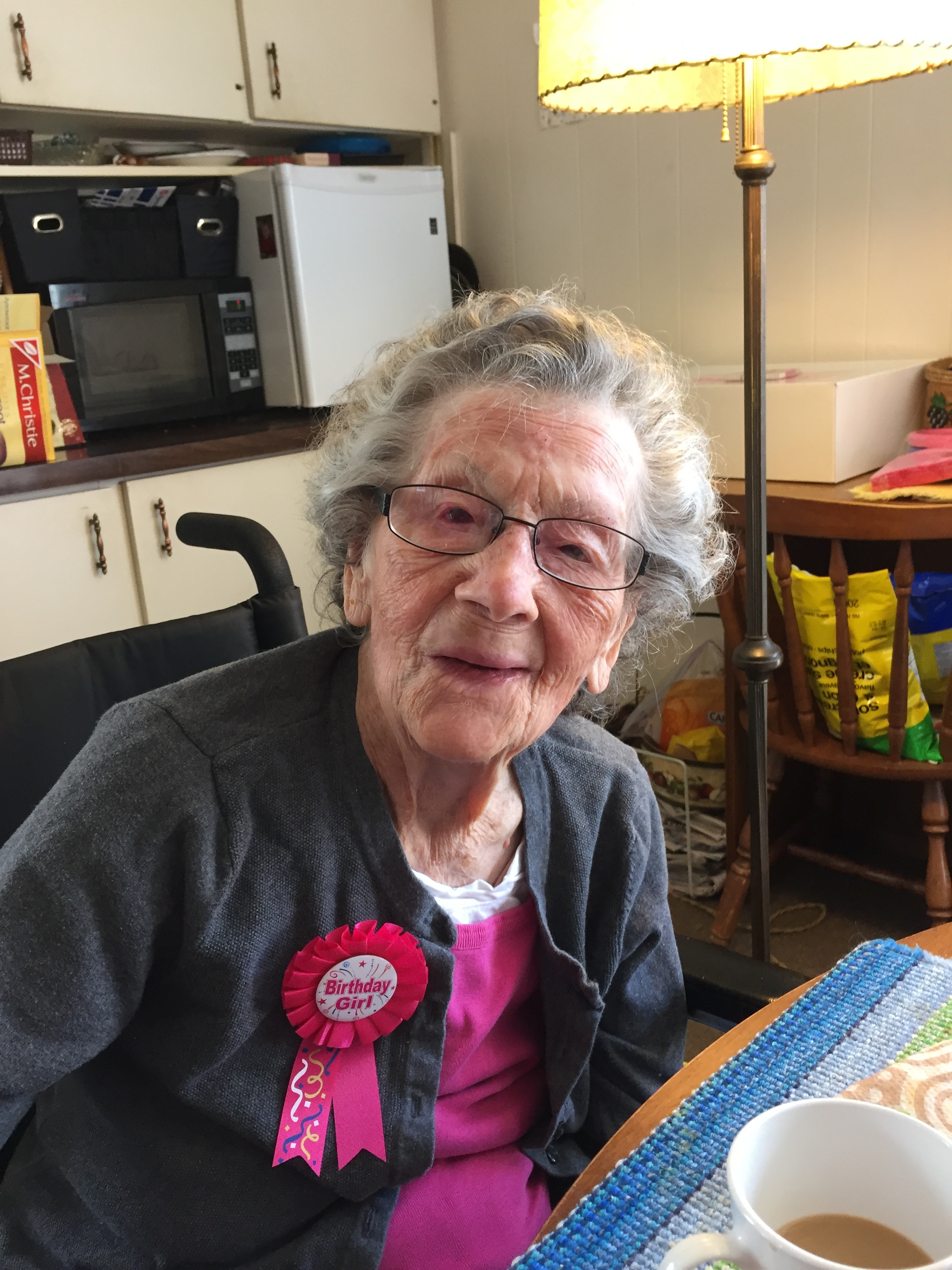 Dolly Gibb celebrating her 111th Birthday on April 26, 2016