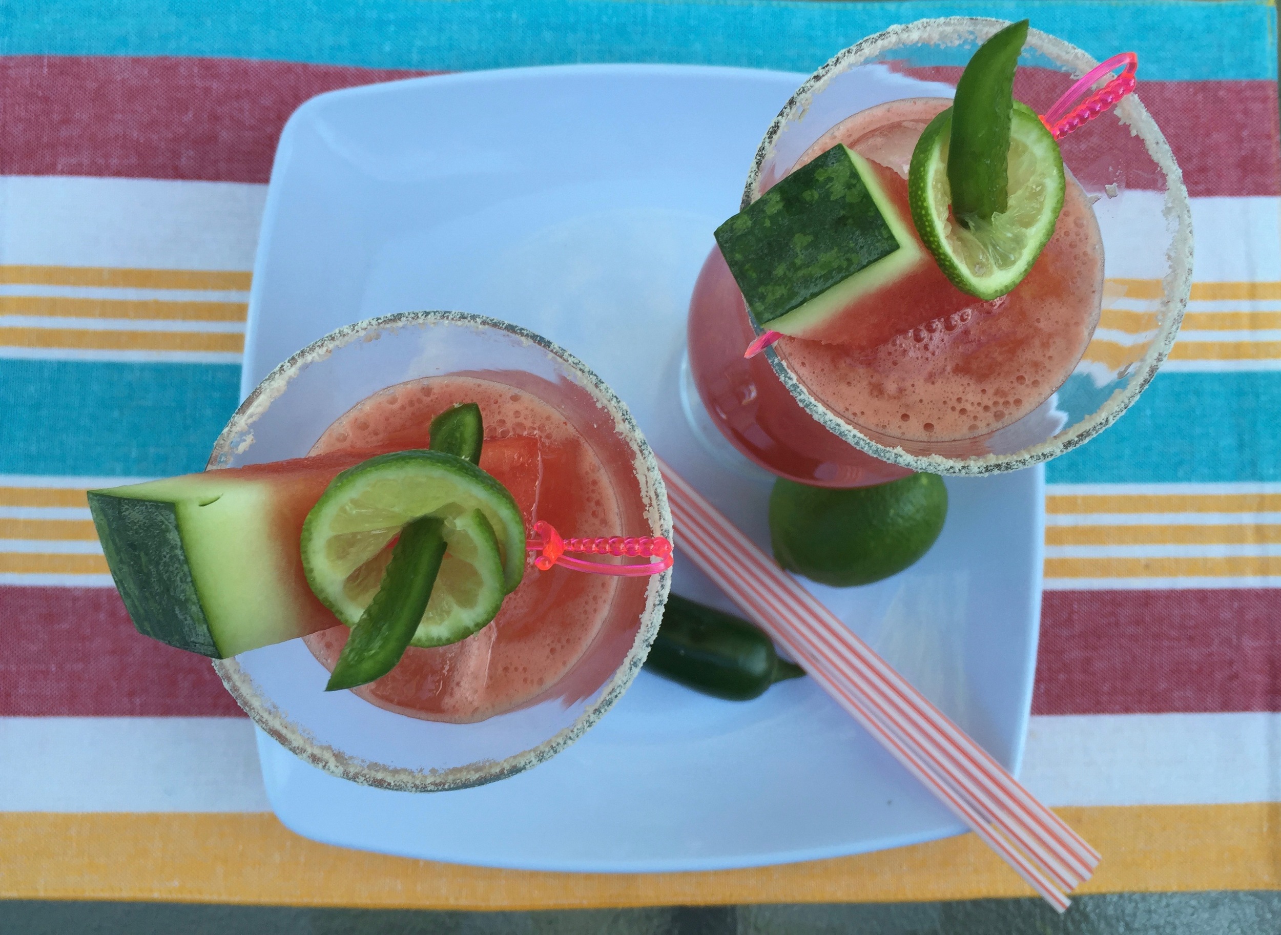 Jalapeno-infused tequila provides heat to sweet watermelon blend for a refreshing summer bevvy