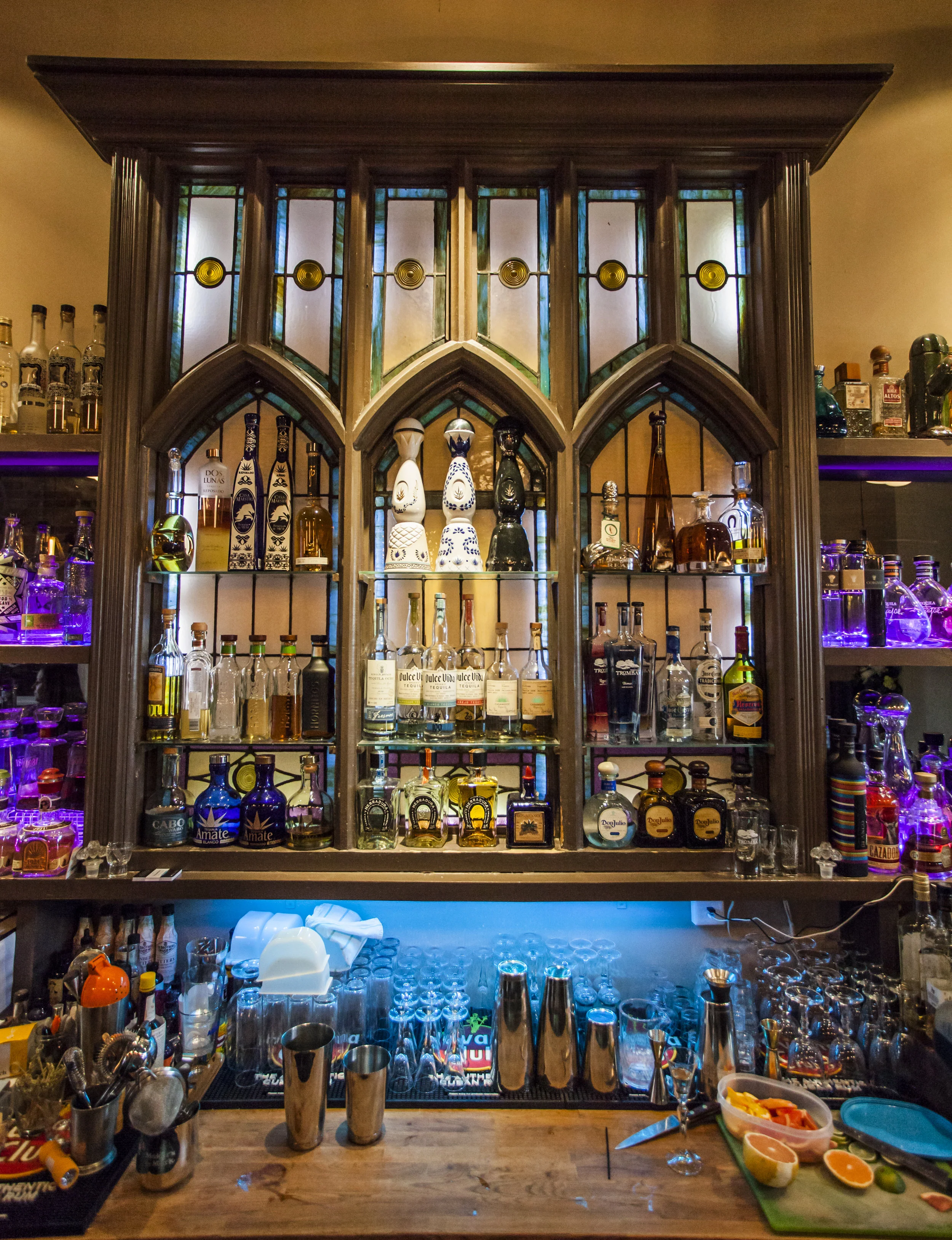 The bar at Reposado on Toronto's trendy Ossington Street offers patrons plenty of tequila options. Photo courtesy of Joe Fuda.