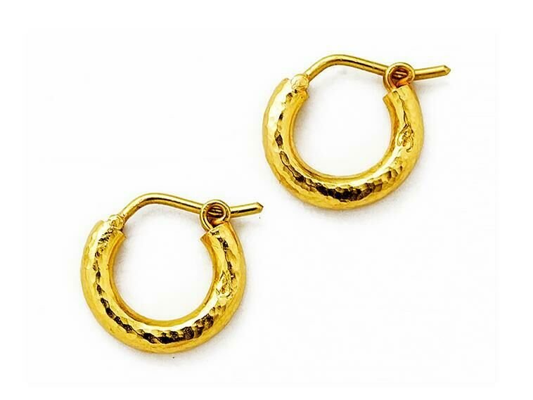 $1,650 Baby Hammered Hoops