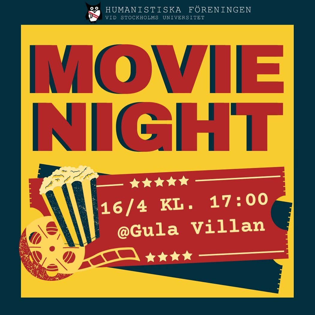 *English below*

Snart nalkas filmkv&auml;ll p&aring; Gula villan! Som vanligt g&auml;ller det att gissa filmen i Instastories!

N&auml;r? 16/4 klockan 17:00
Var? Gula villan
Vad? Filmkv&auml;ll s&aring;klart!

Tillg&auml;nglighet: Gula villans entre