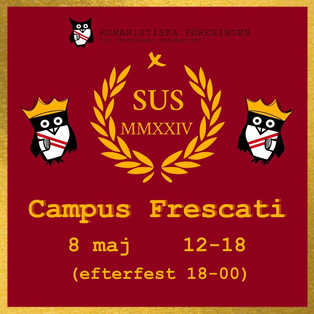 Do you often reflect on the Roman Empire? Do you spend a lot of time on campus? If so, then May 8th is the day for you! Come and represent the Humanist Faculty Club at the SUS Championship MMXXIV.

Bring a friend or two and join in on the fun! 

The 