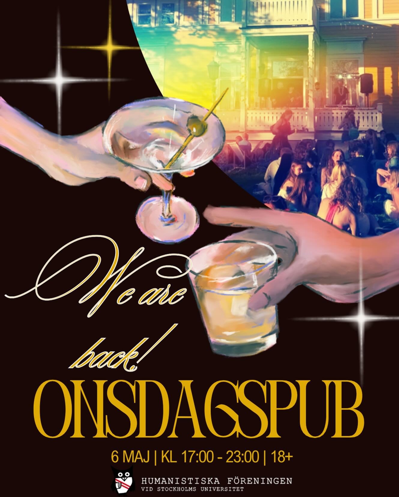 WE ARE BACK! 🔥

Efter tre veckor utan onsdagspub &auml;r vi &auml;ntligen tillbaka! Kom f&ouml;r en kv&auml;ll med sk&ouml;nt h&auml;ng, bra st&auml;mning och n&aring;got gott i glaset.

Ta med dina v&auml;nner eller kom som du &auml;r &ndash; alla 