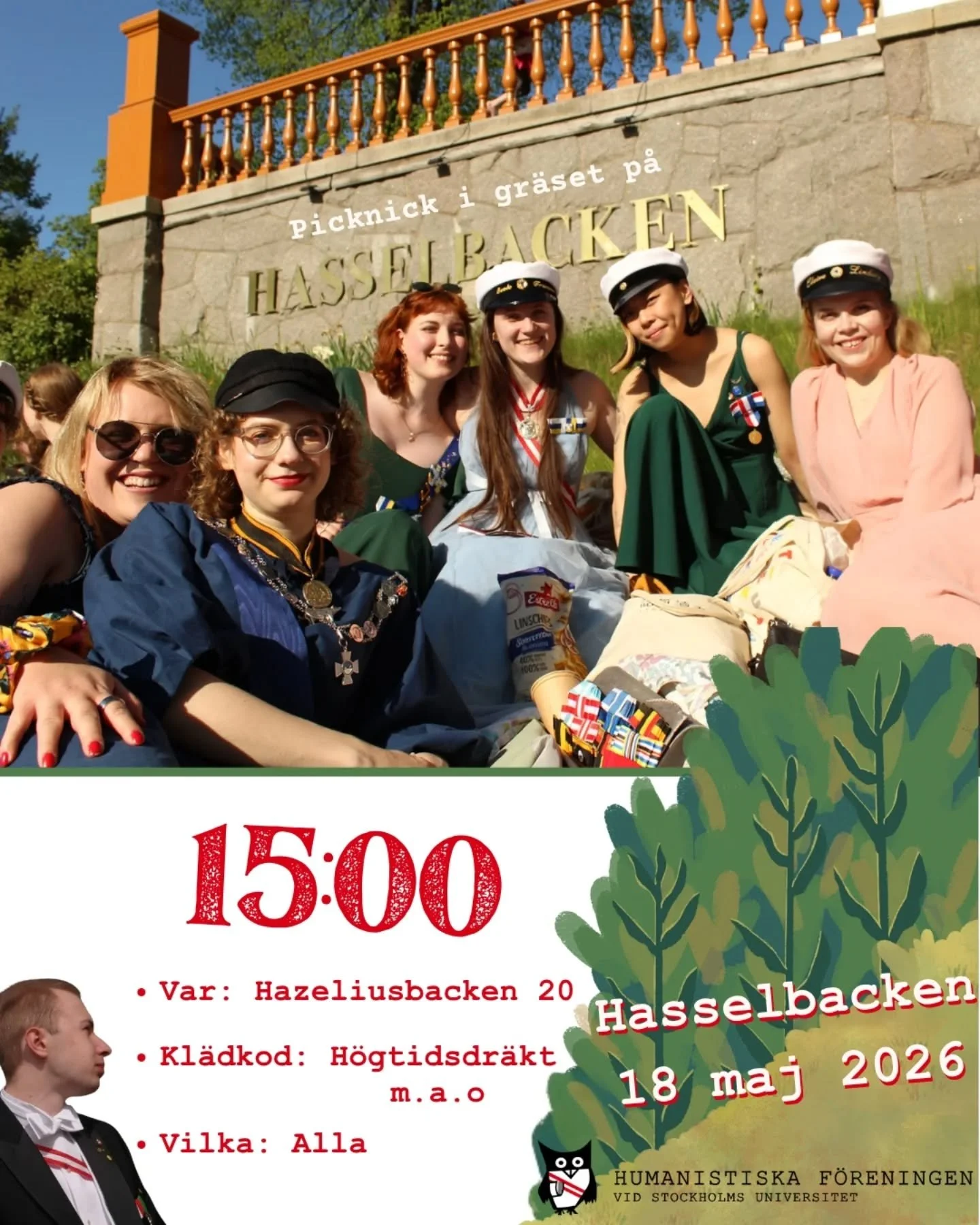[English below]

Hasselbacksfesten! 🌳

Den 18 maj 1914 tr&auml;ffades medlemmarna i den nybildade Humanistiska f&ouml;reningen p&aring; Hasselbacken f&ouml;r att fira. Med ett startkapital p&aring; 17 kronor fr&aring;n 16 mars r&auml;ckte tyv&auml;r