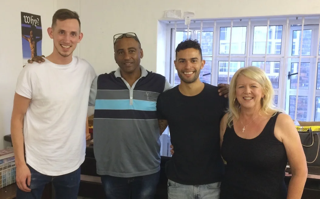 Caleb, Alistair, Sam, and Zehnda (from right to left) lead the programme delivery