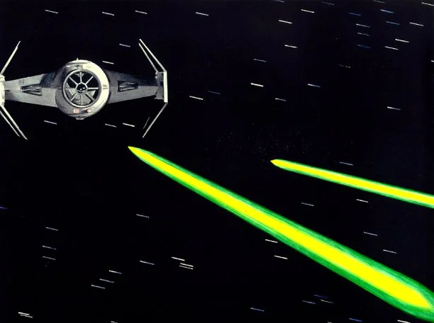  Vader’s TIE Advanced,* colored pencil on posterboard.    * Contains more advanced advancements than the standard model 