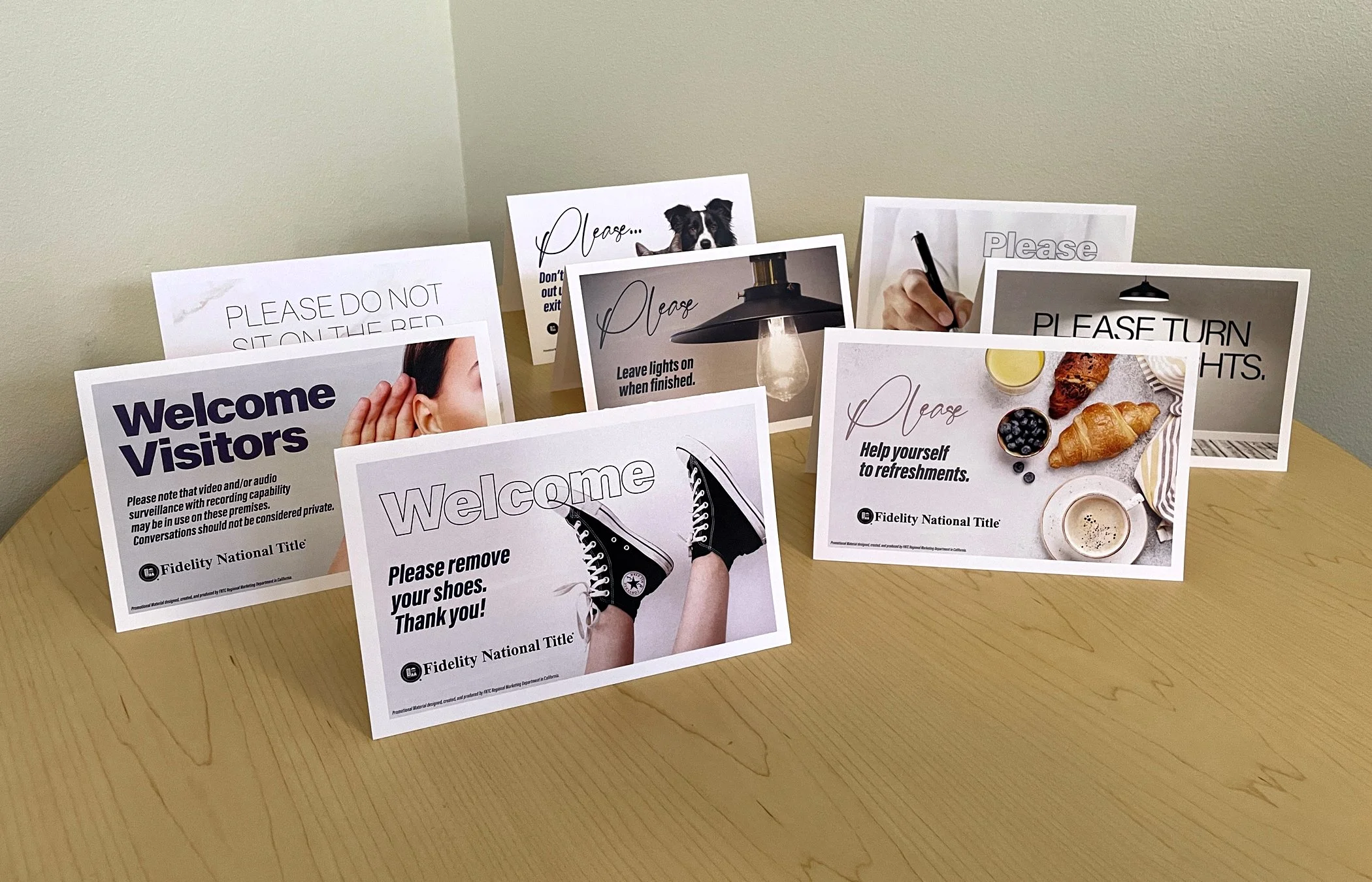  Some of the Tent Cards above shown printed and folded. 
