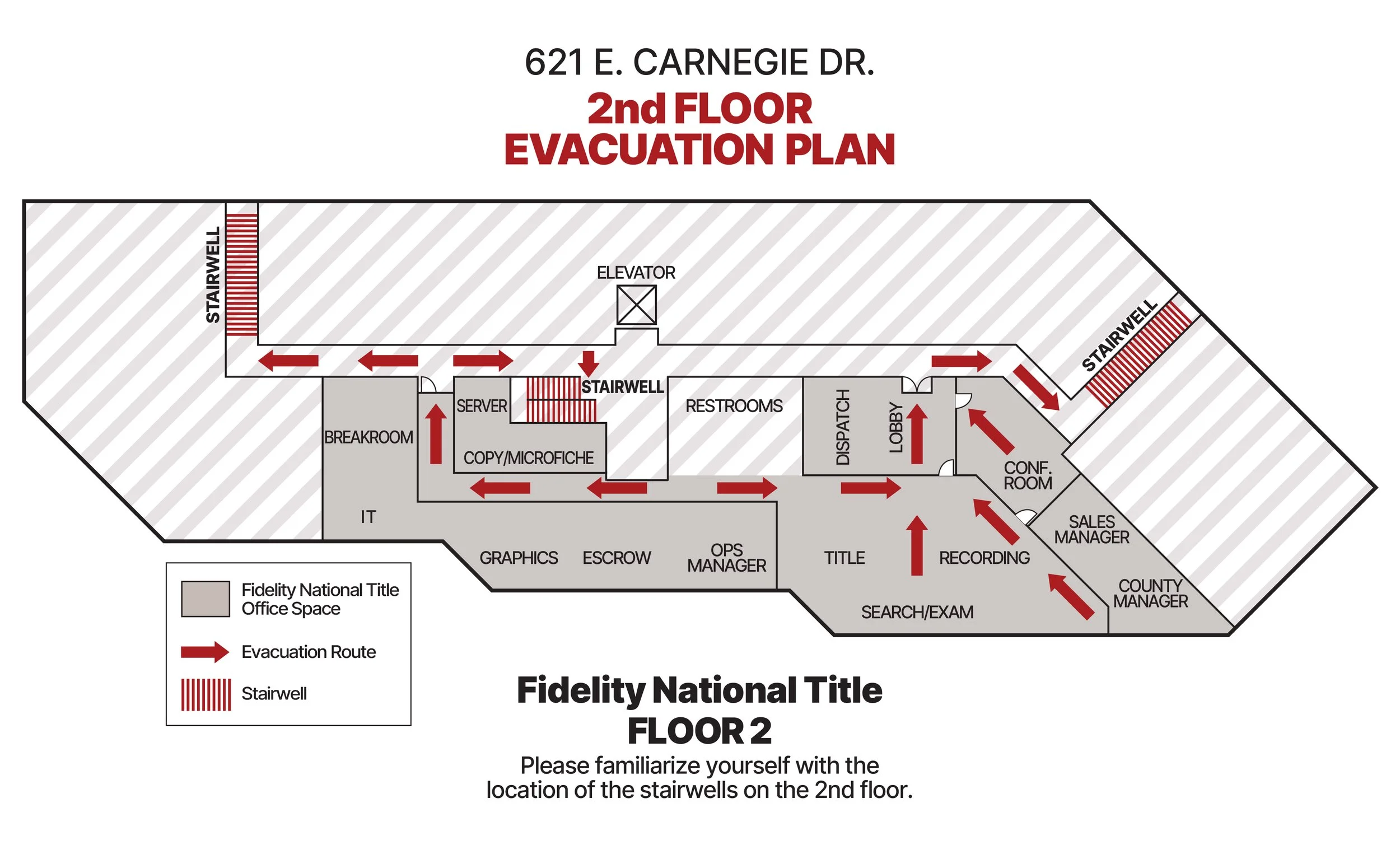  Building emergency evacuation plan drawing, August 2026. Illustrator. 