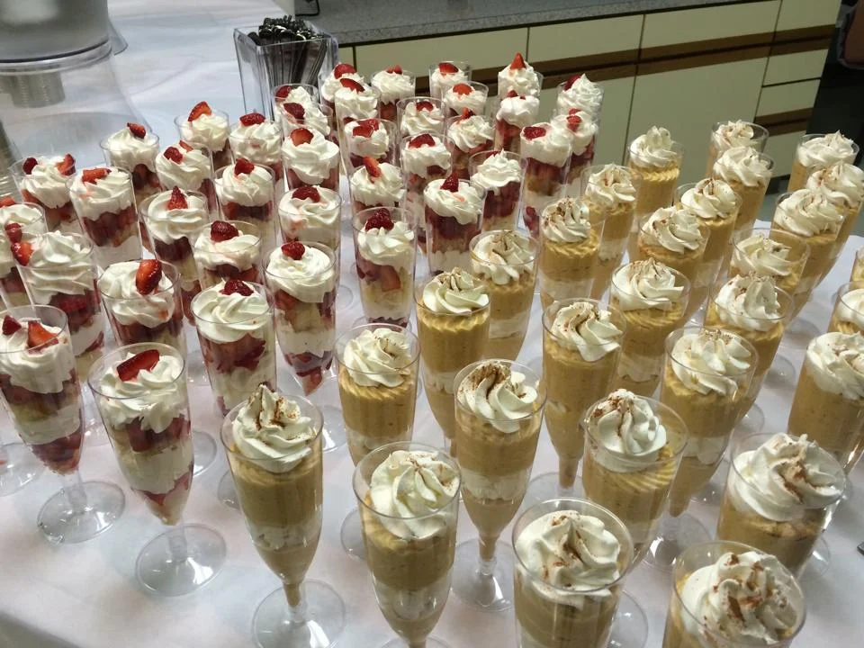 Pumpkin and Strawberry Shortcake Parfaits