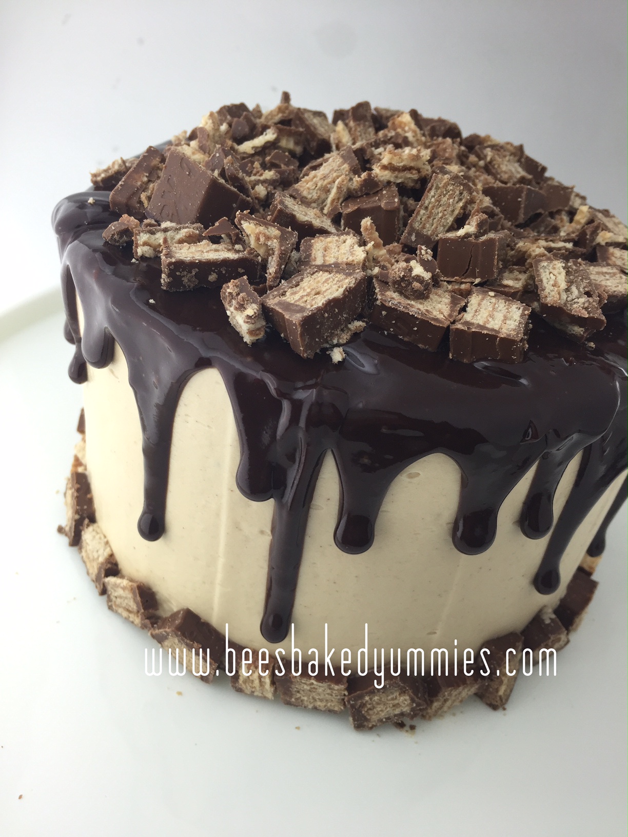 Chocolate Peanut Butter Kit Kat Cake