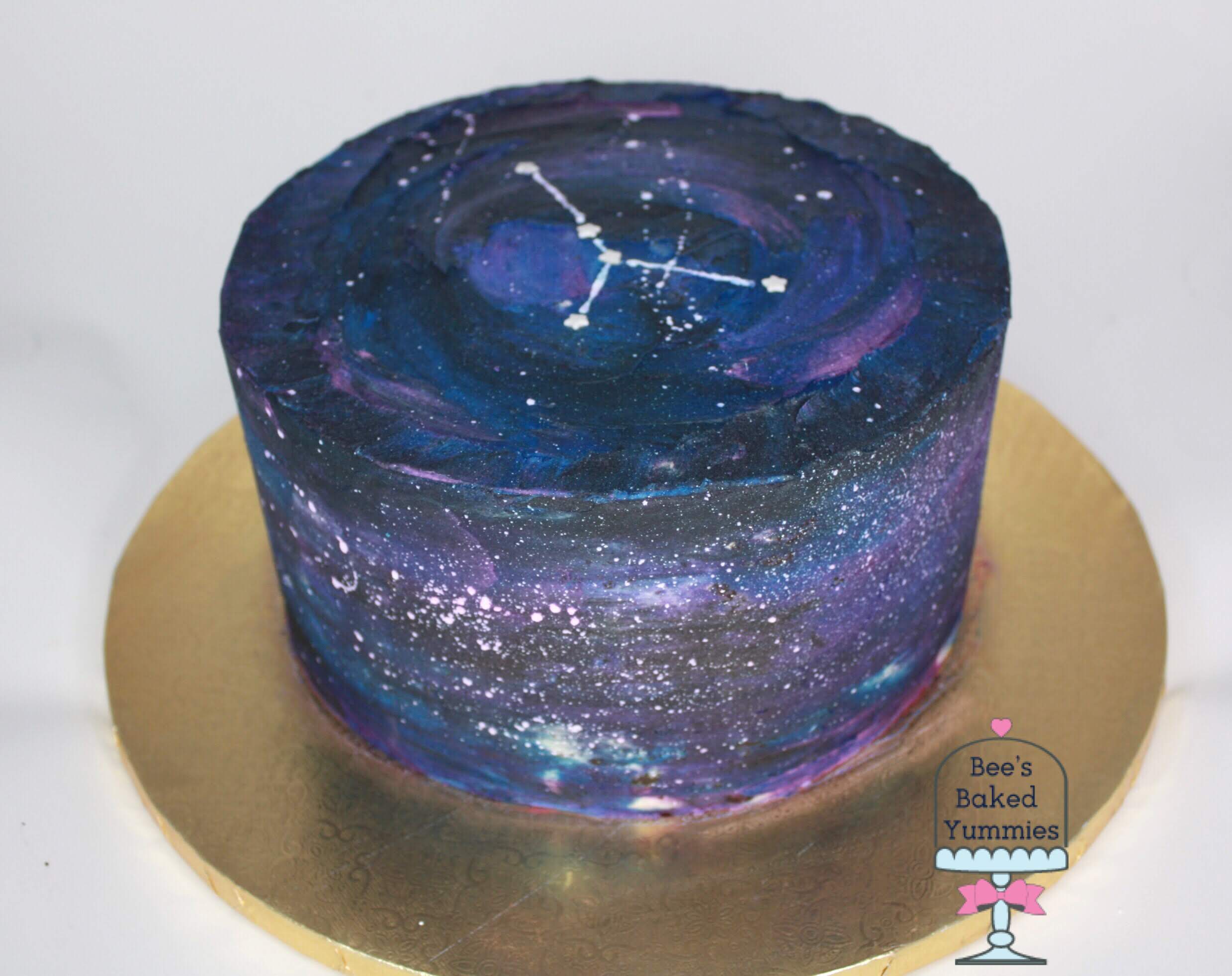 Cancer Constellation/Zodiac Galaxy Cake