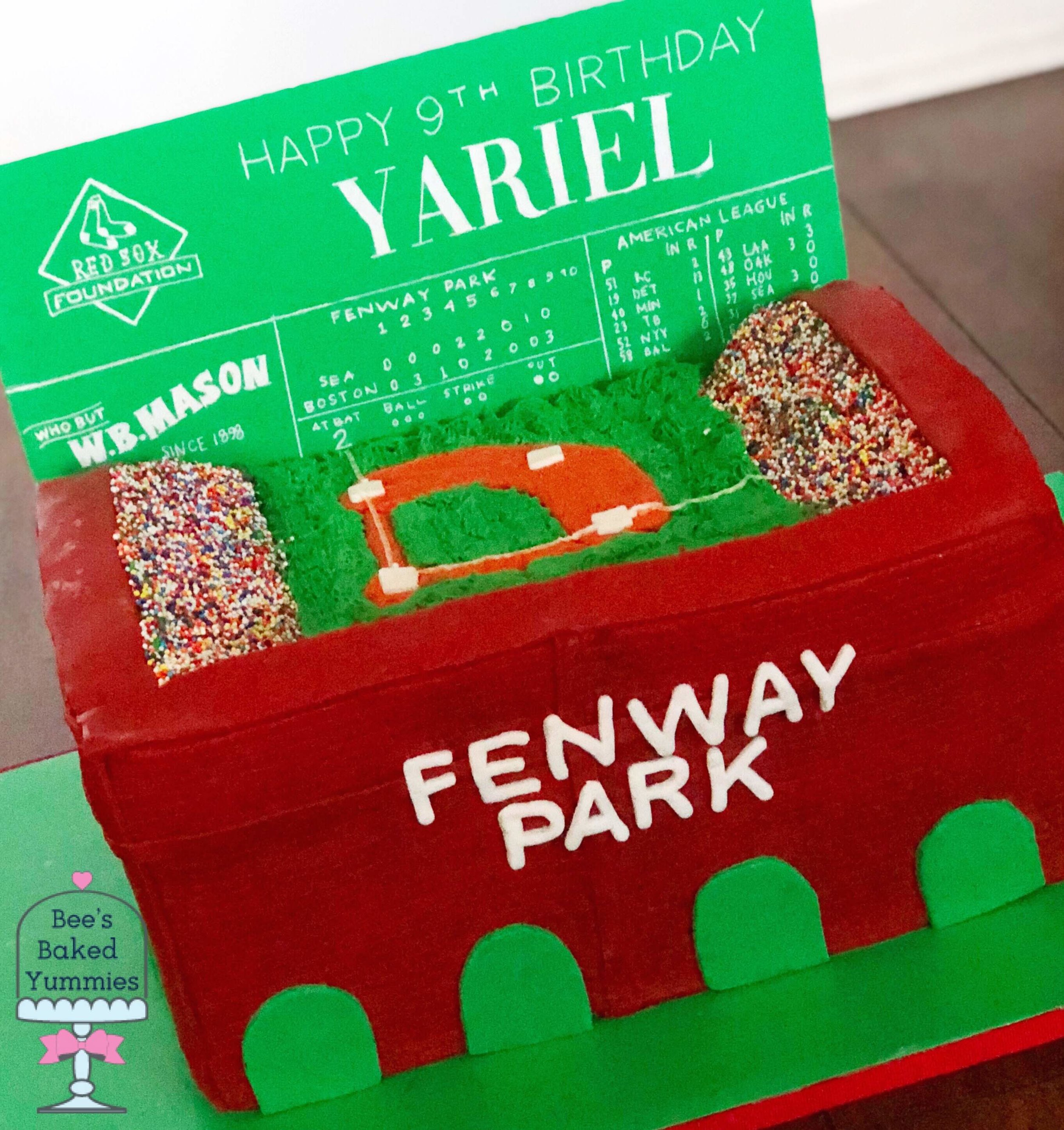 Fenway Park Birthday Cake