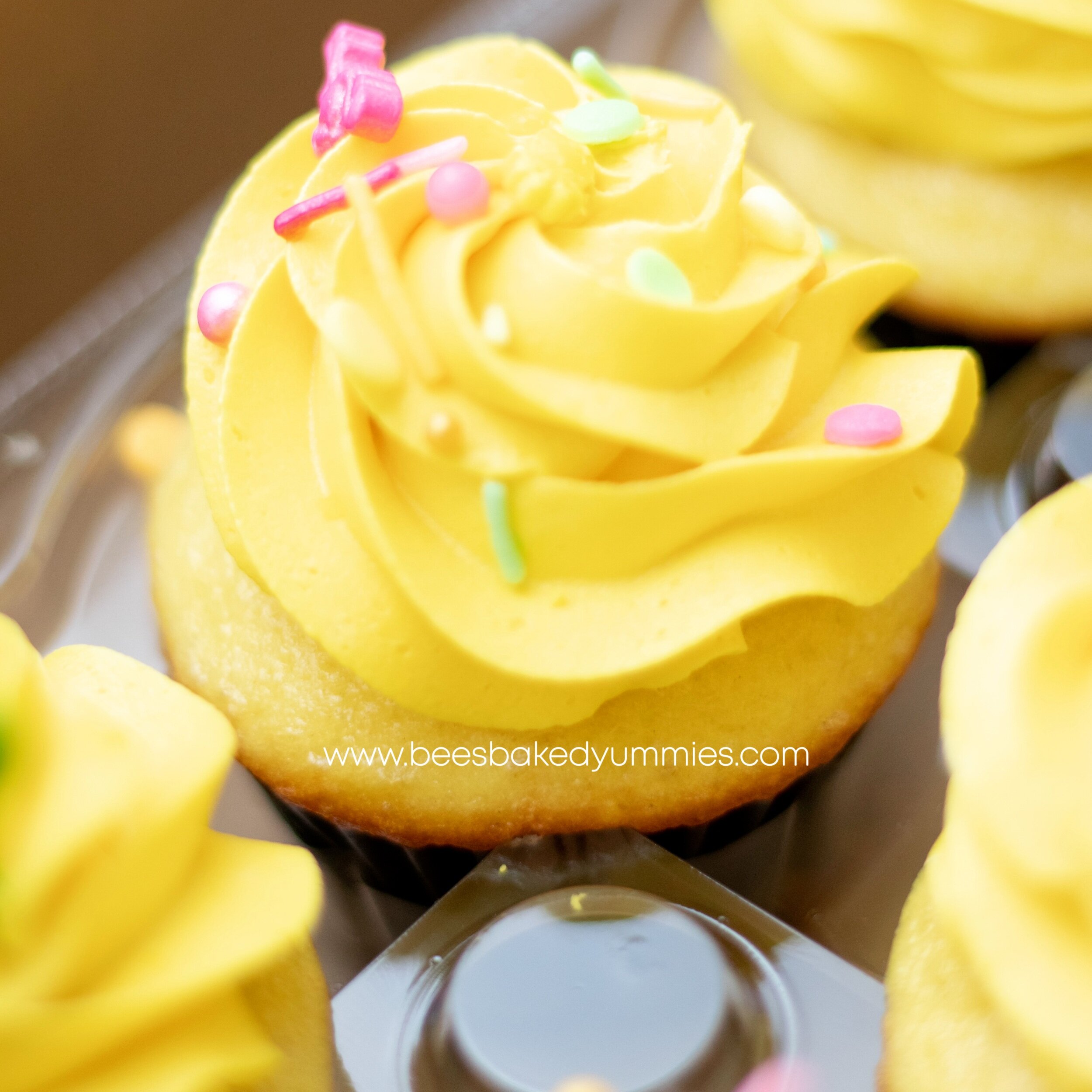 Double Lemon Cupcakes with Sprinkles