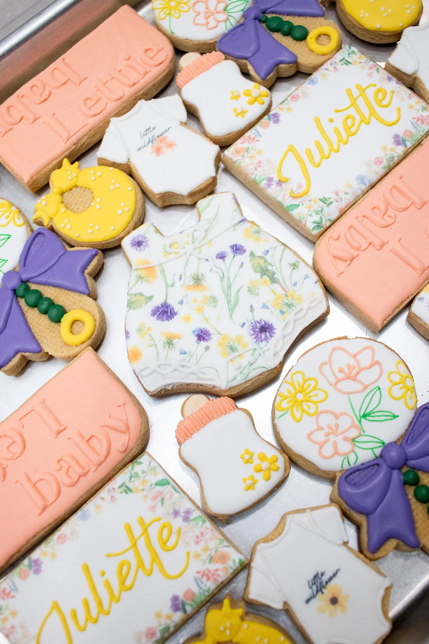Floral/ Wildflower Baby Shower Cookies