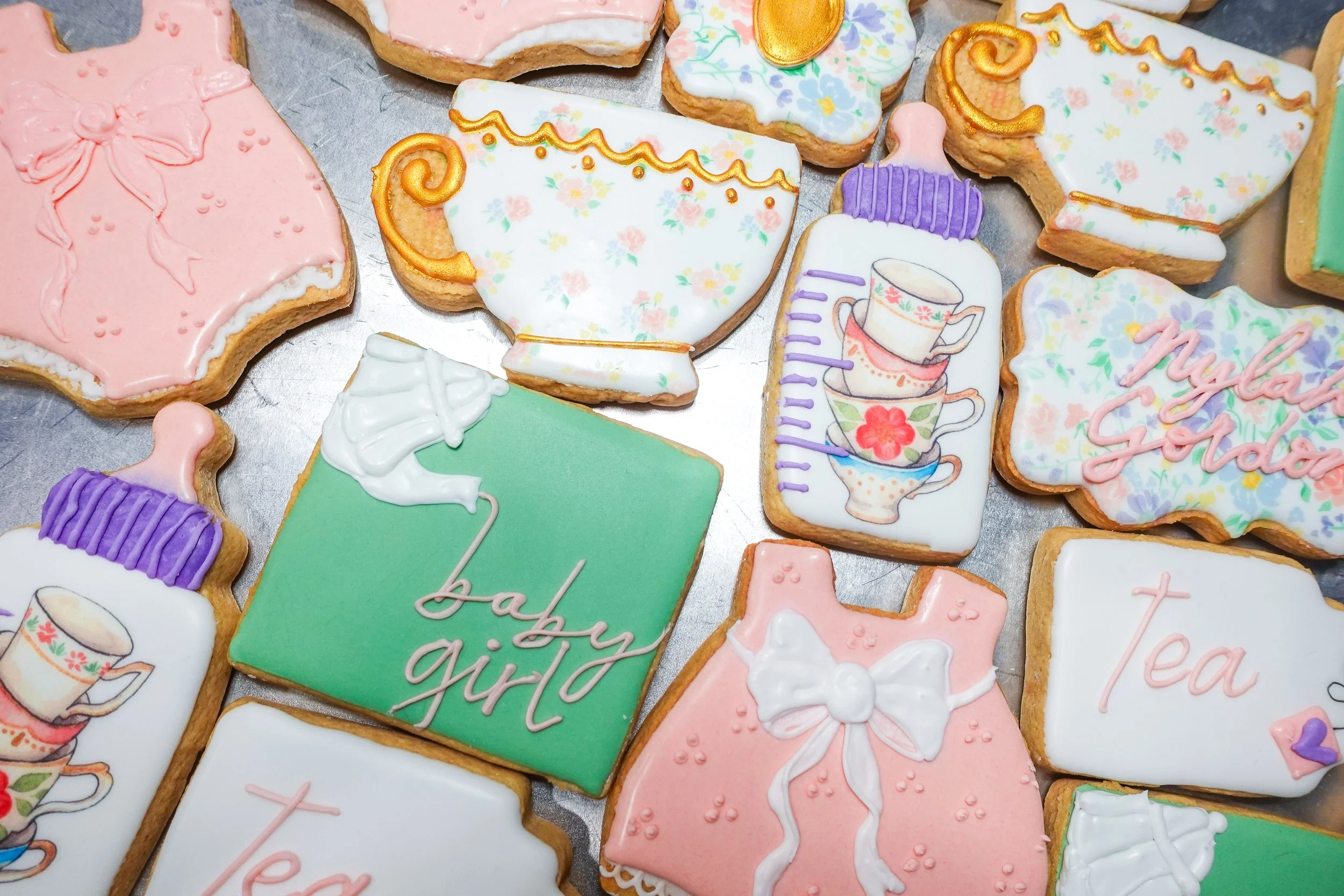 Tea Party Baby Shower Cookies