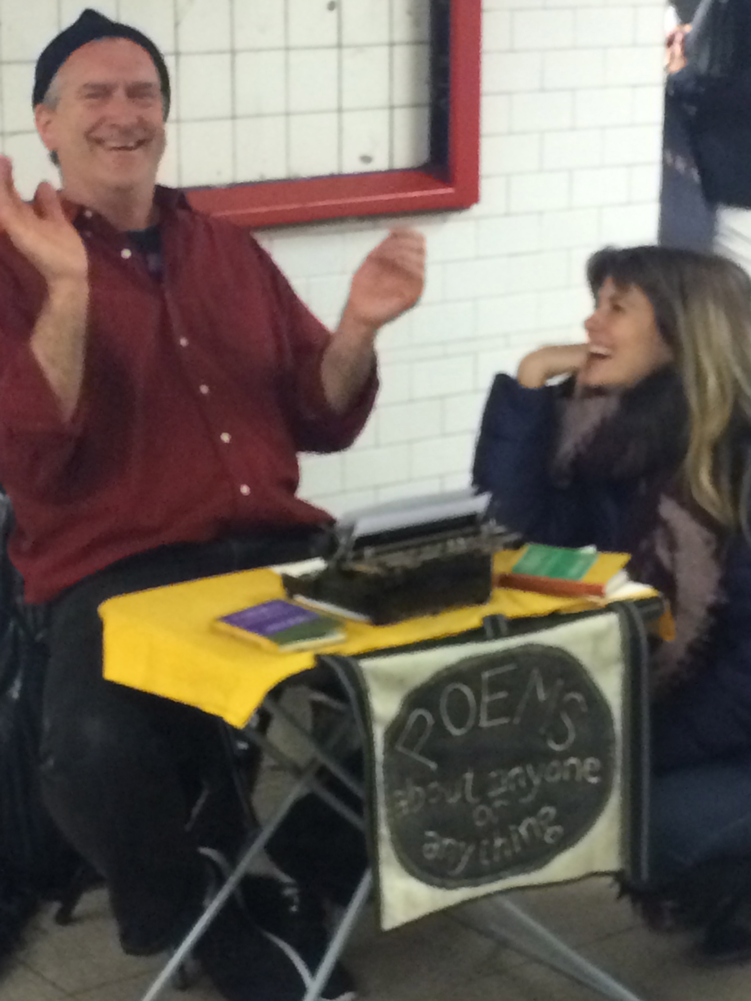 The joy of Poeming. Bill Keys, The Poem Guy, Union Square, NYC, 2016