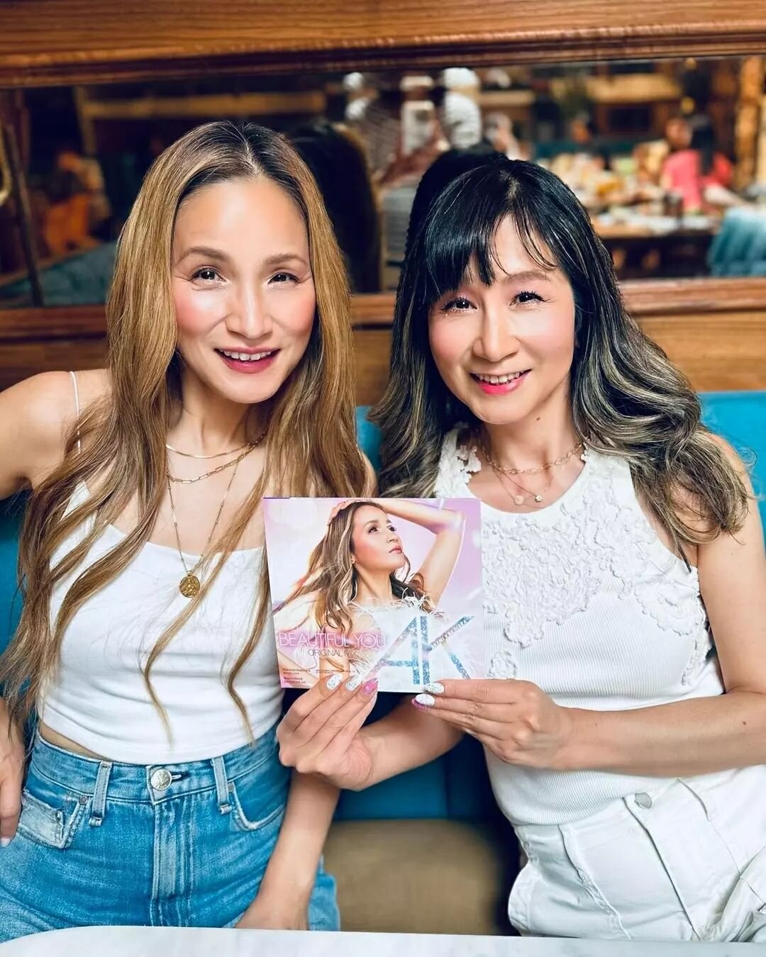 Amazing art director &amp; dearest friend @hino.junko, thank you for making a beautiful　cover artwork for my single as always🥰 Finally, my new 7&quot; Vinyl is available in stores worldwide including Japan! @akakemikakihara &quot;Beautiful You&quot;