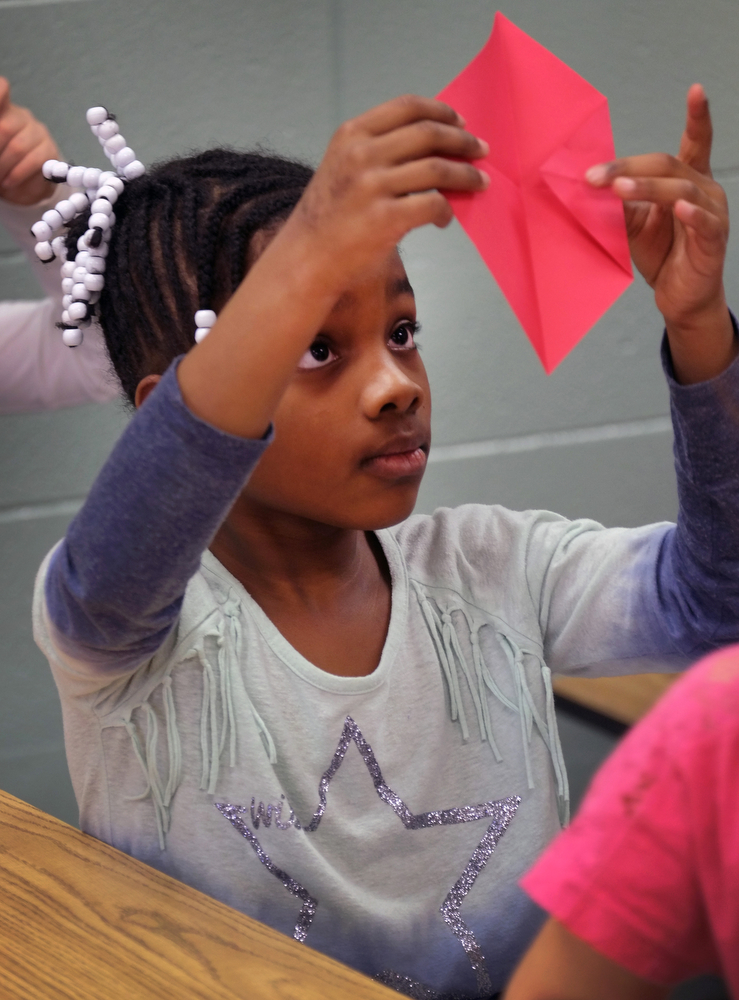 Maxwell Elementary 2nd Grade Student; photo credit: Lexington Herald-Leader Tom Eblen