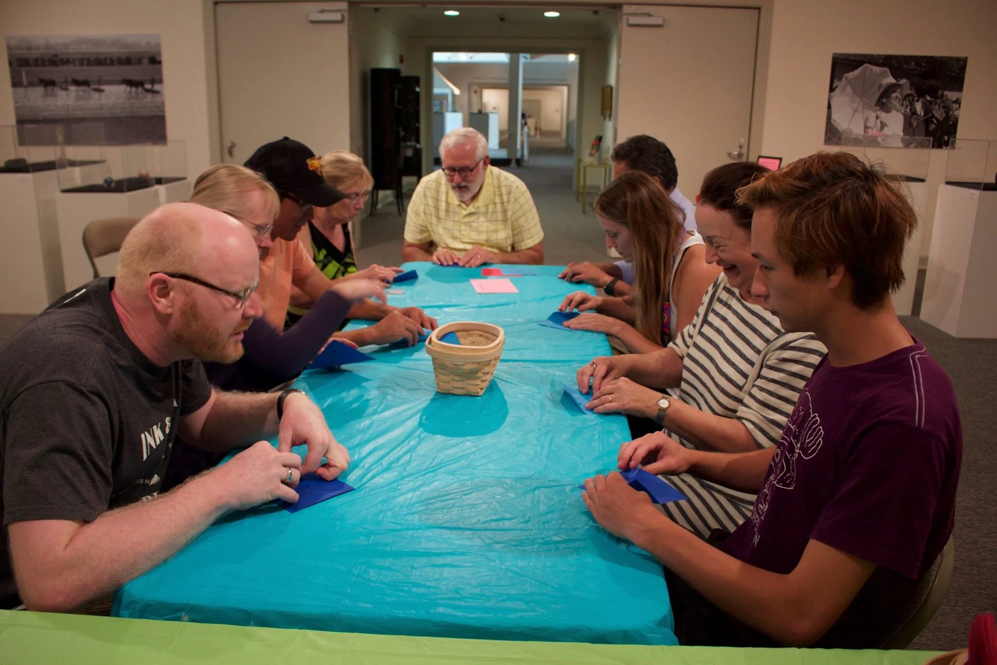 Participants making their hearts at Headley-Whitney event