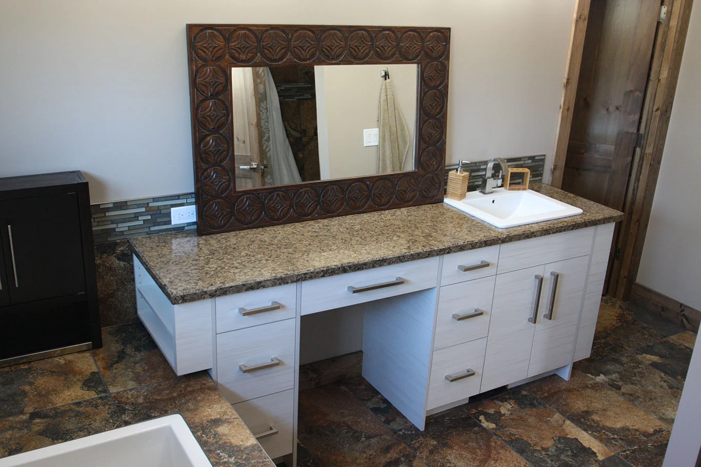 Master bathroom vanity with countertops