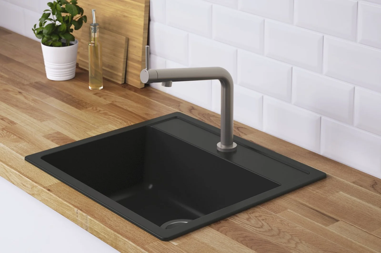 For the least expensive sink options, choose a top mounted sink