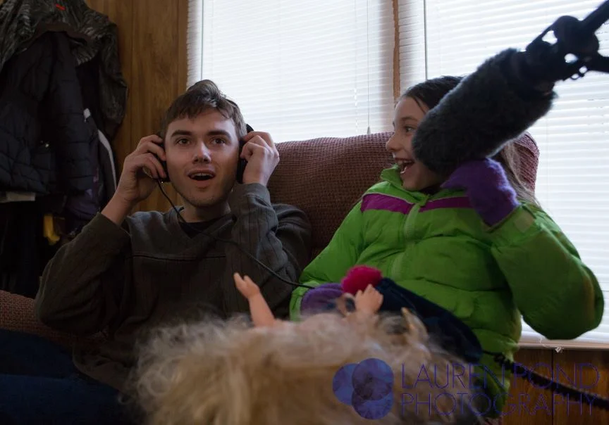 (Fictional) brother and sister fun between takes with Anthony Baldasare and Lilly Colley