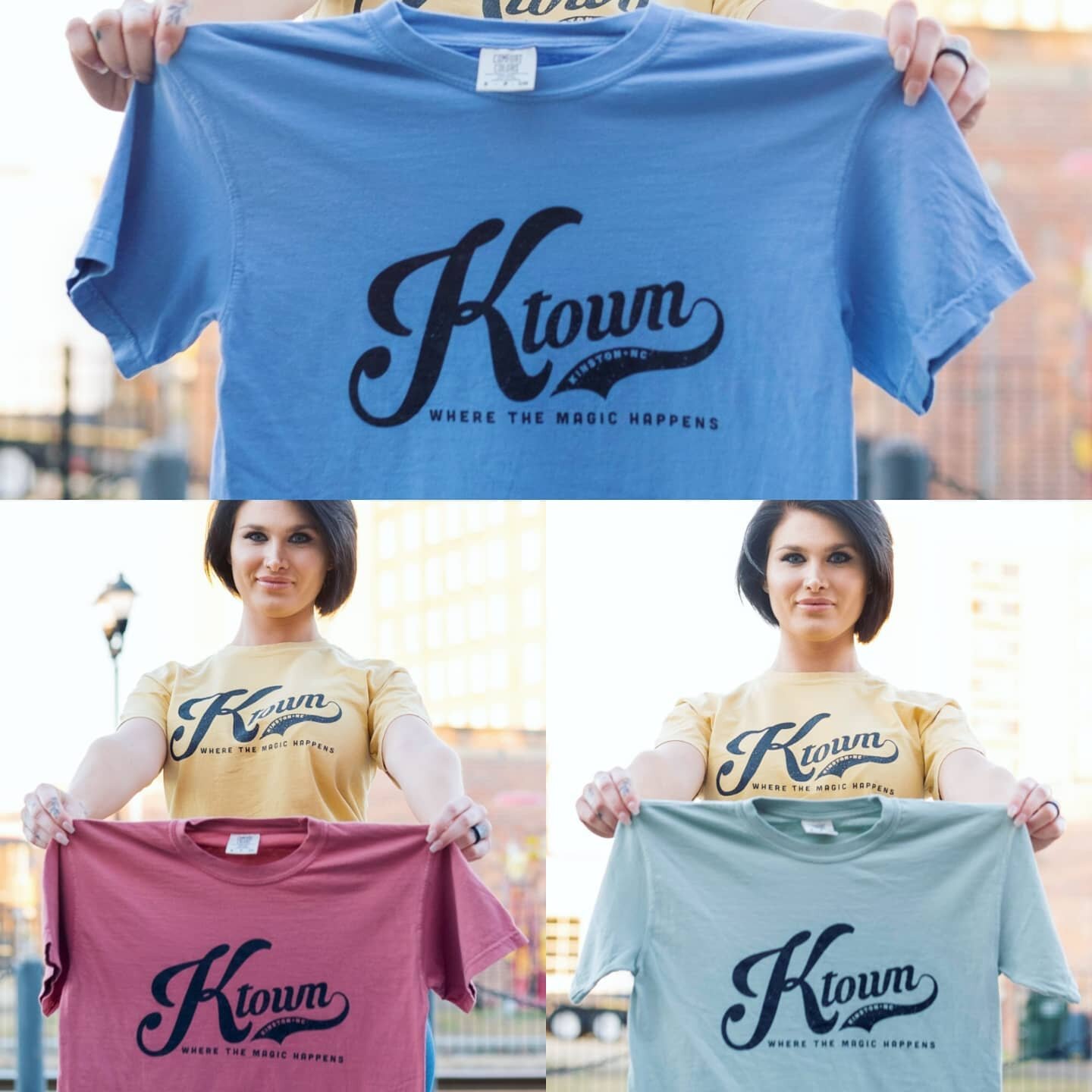 Pre-order your Ktown Shirts now for free shipping!

Soft-washed, 100% preshrunk cotton Comfort Colors tees, printed in downtown Kinston. Available now in our online store. Link in our profile.

#Kinston #kinstonnc #ktown #magicmilescreenprintingco #D