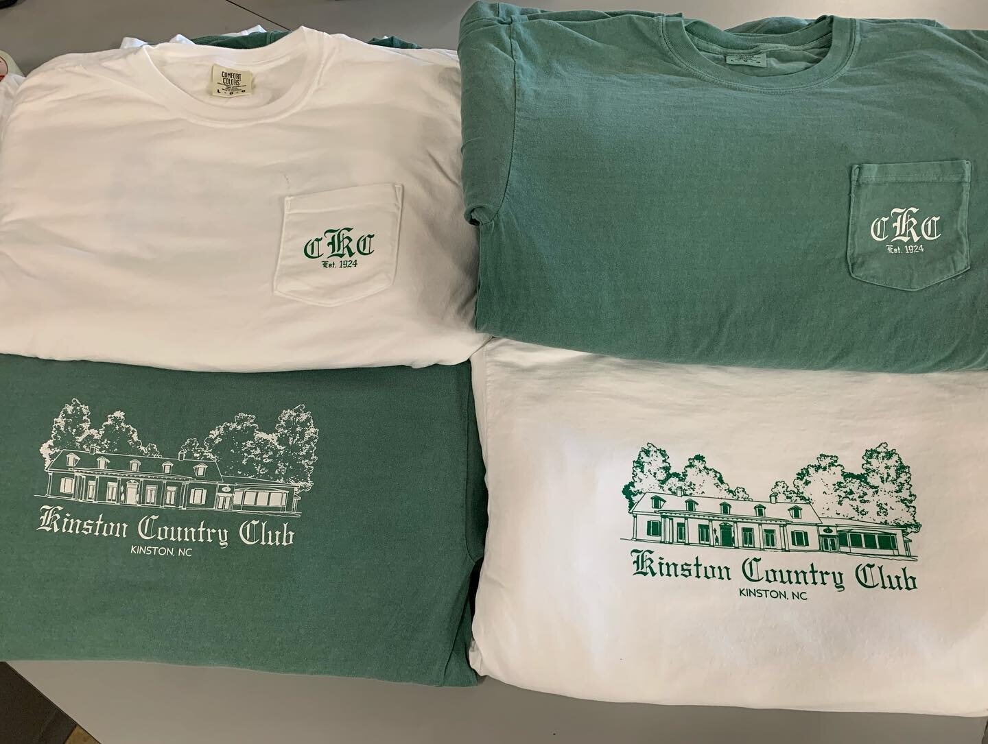 Printed and designed these long and short sleeve &ldquo;tees&rdquo; for @kinstoncountryclub 🏌️

#madeinKinston #magicmilescreenprintingco #shoplocal