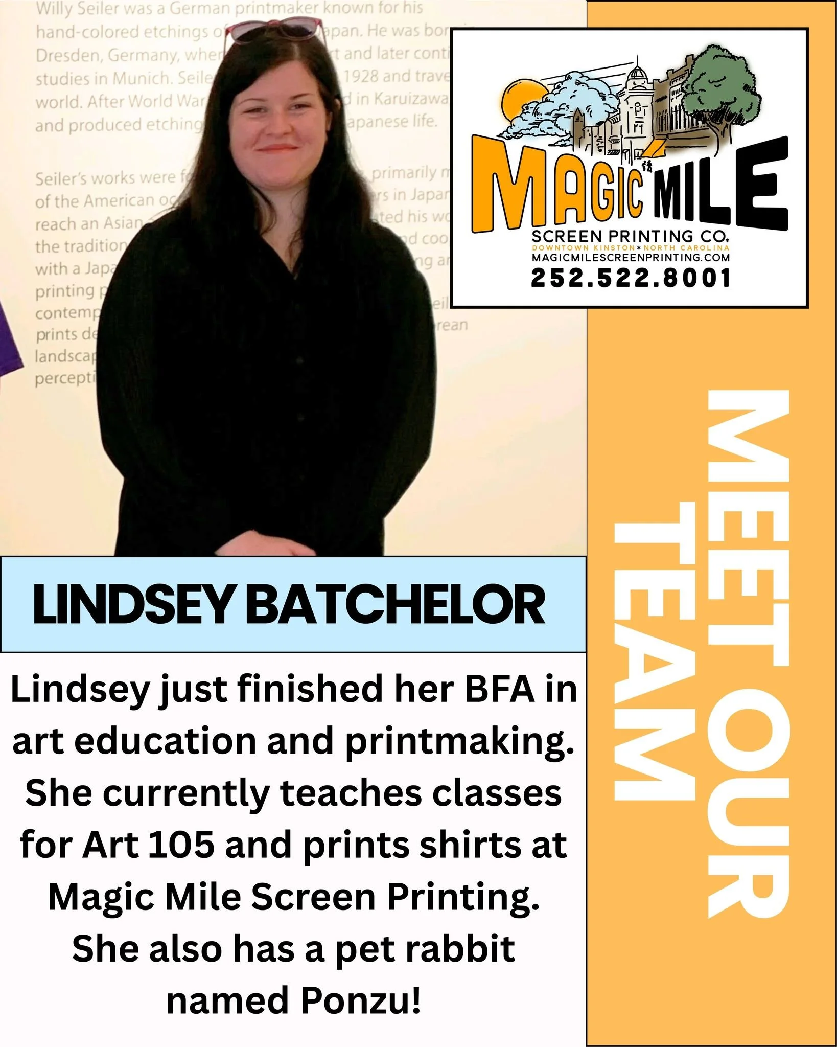 We are very proud of Lindsey as she starts a new career teaching at Jones Senior.  She will still be hanging around to help us with big jobs and teaching some pottery and painting classes at Art 105.  She's a good egg and we appreciate all of her har
